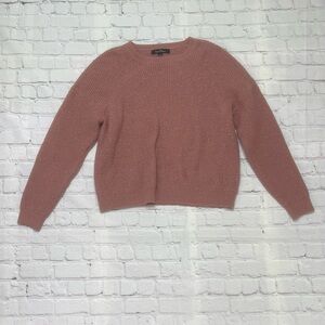 Love Tree Mauve Textured Knit Crewneck Sweater - Size L